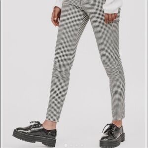 H&M Divided Houndstooth Black White Skinny Stretch Pants Lightweight Size 4